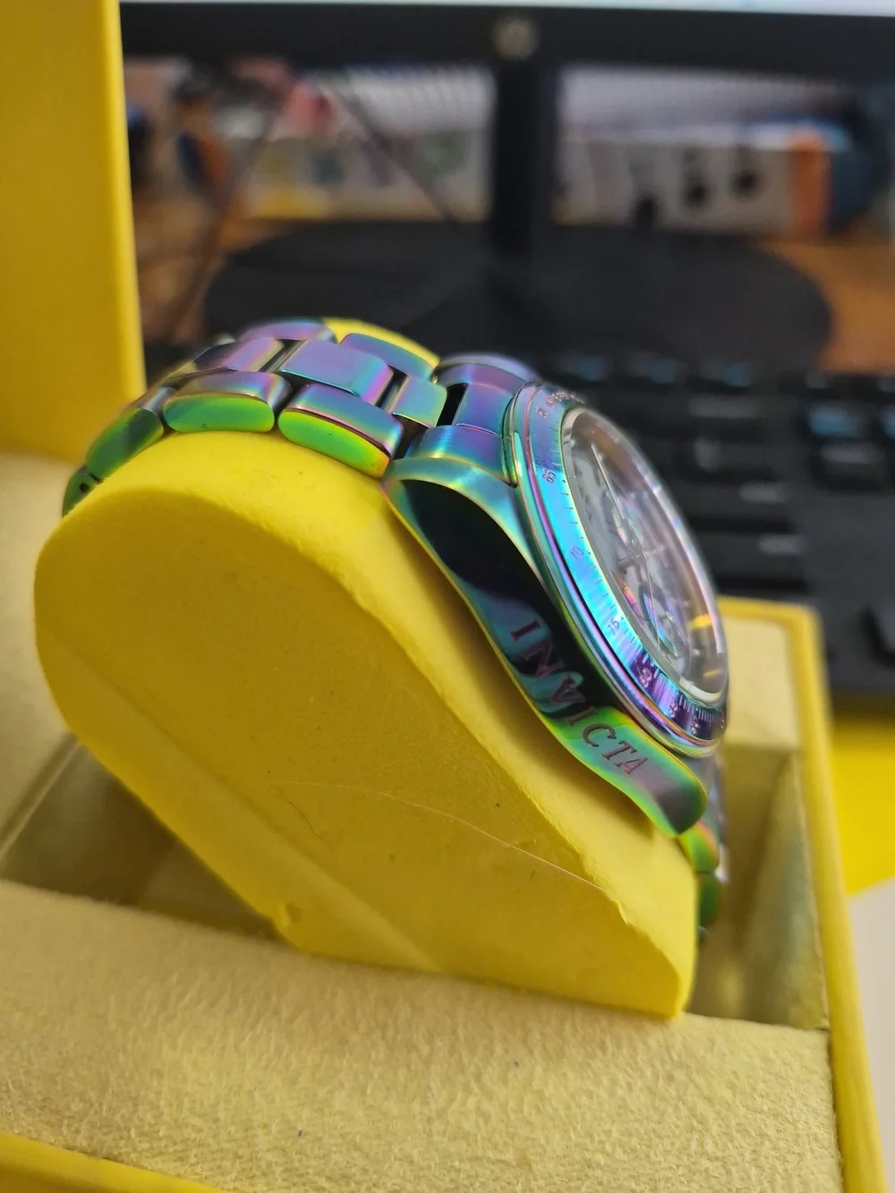 Invicta Speedway 23942  Stainless Steel Chronograph Watch - Green/Purple